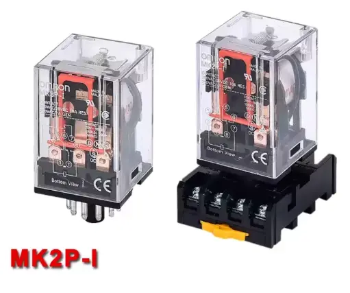 Relé de control MK2P electromagnético con base de enchufe 8PIN PF083 10A DC12V