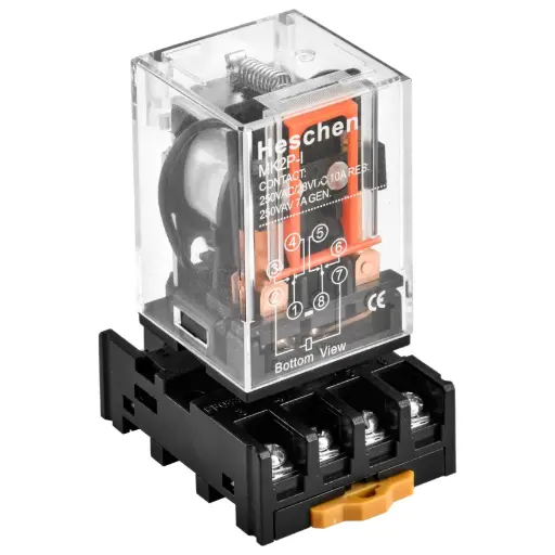 Relé de control MK2P electromagnético con base de enchufe 8PIN PF083 10A 220V AC